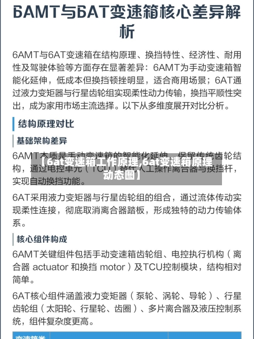 【6at变速箱工作原理,6at变速箱原理动态图】