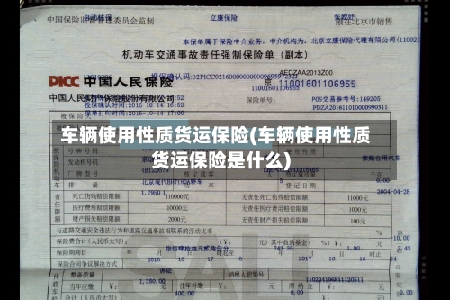 车辆使用性质货运保险(车辆使用性质货运保险是什么)-第3张图片