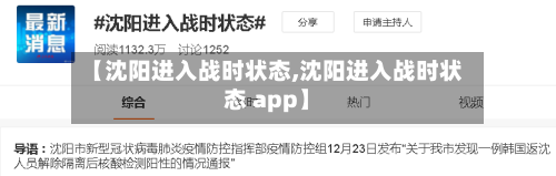 【沈阳进入战时状态,沈阳进入战时状态 app】