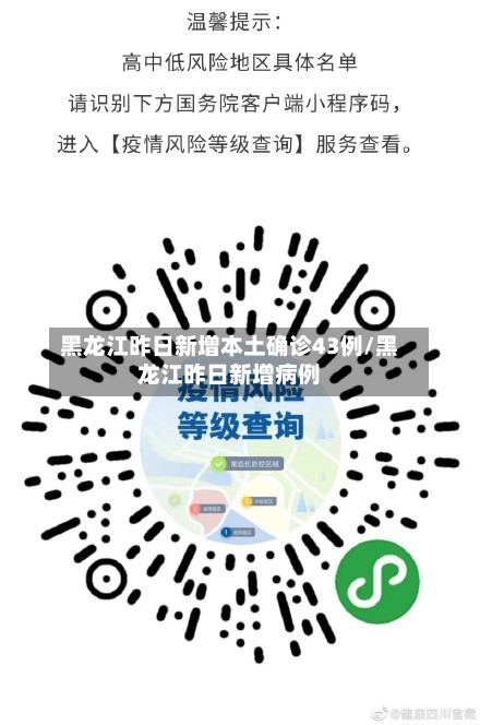 黑龙江昨日新增本土确诊43例/黑龙江昨日新增病例
