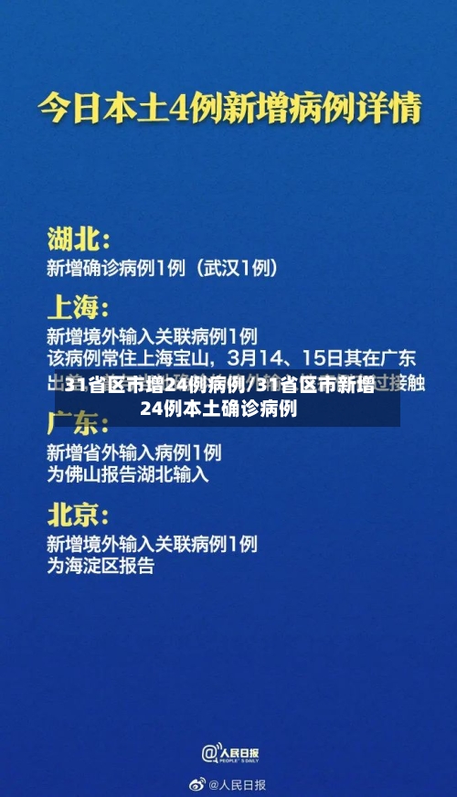 31省区市增24例病例/31省区市新增24例本土确诊病例-第2张图片