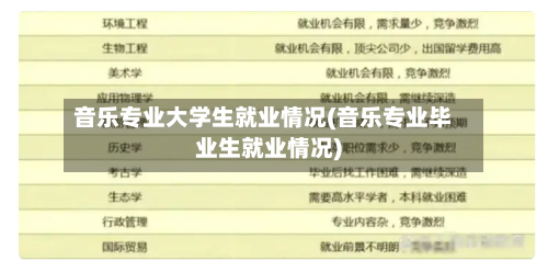 音乐专业大学生就业情况(音乐专业毕业生就业情况)