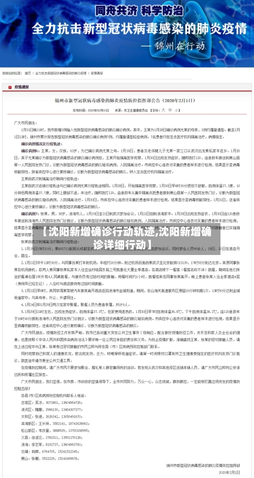 【沈阳新增确诊行动轨迹,沈阳新增确诊详细行动】