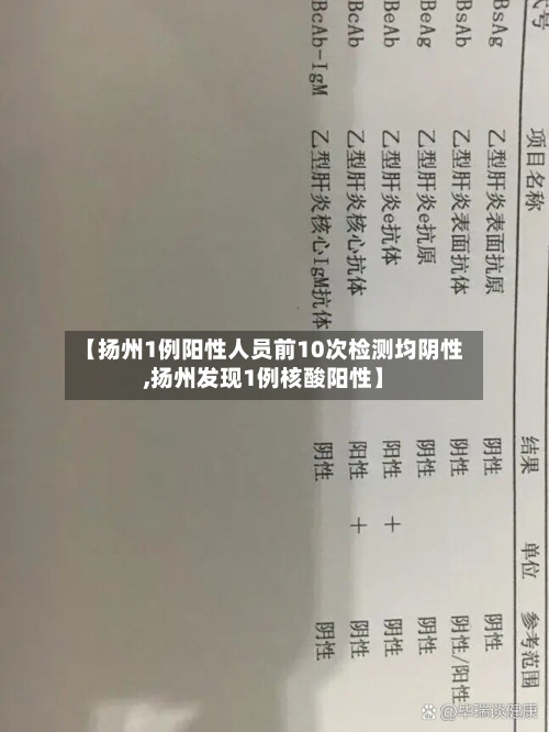 【扬州1例阳性人员前10次检测均阴性,扬州发现1例核酸阳性】-第2张图片