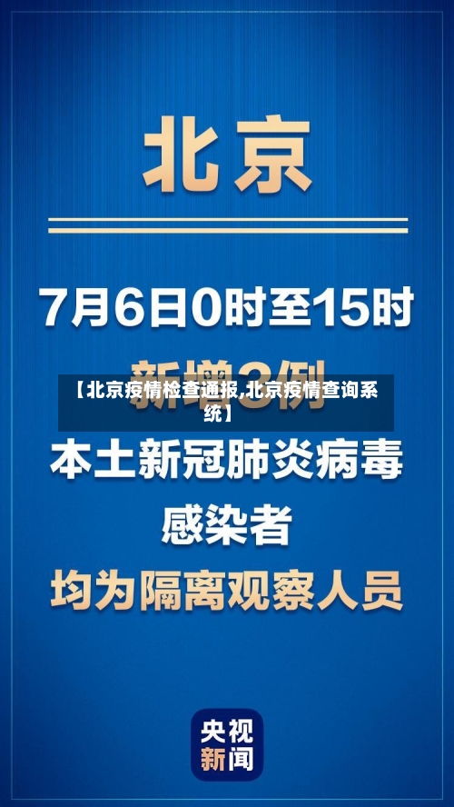 【北京疫情检查通报,北京疫情查询系统】-第3张图片