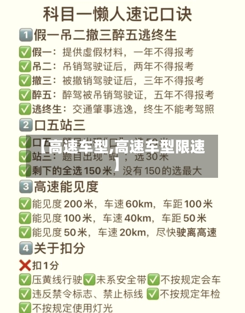 【高速车型,高速车型限速】-第2张图片