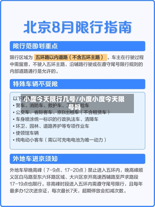 小度今天限行几号/小度小度今天限号吗
